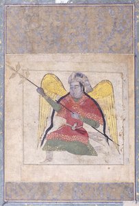 An Angel Wearing a Turban, Bearing a Staff by Iraqi School