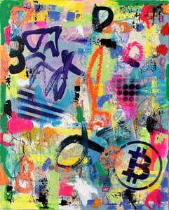 Vibrant Bitcoin Graffiti
