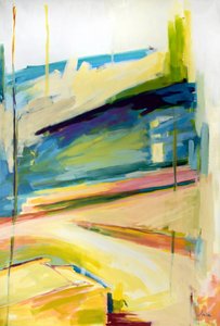 Vibrant Abstract Path by Iria Fernandez