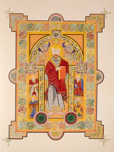 Saint Matthew, from a facsimile copy of the Book of Kells, published by Day & Son