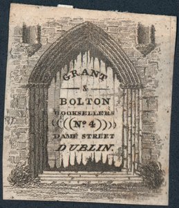 Trade Card, Grant & Bolton by Irish School
