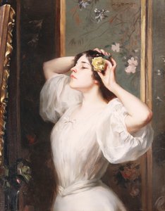 The Yellow Rose, c.1900 by Irving Ramsay Wiles