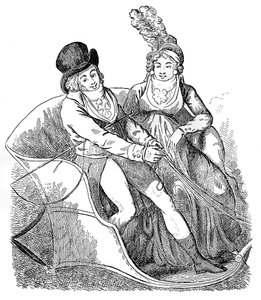 A Goldfinch and his Mistress, 1796 by Isaac Cruikshank