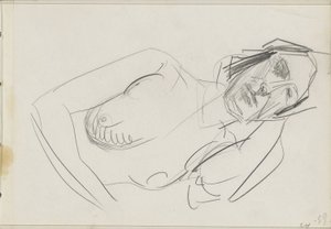 Reclining Female Nude by Isaac Israels