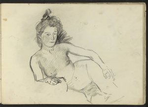 Reclining Female Nude by Isaac Israels