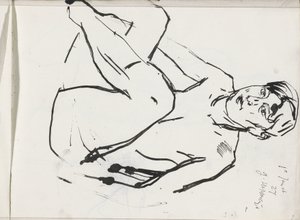 Seated Female Nude by Isaac Israels