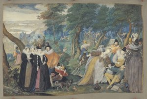 A Party in the Open Air. Allegory on Conjugal Love