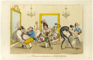 Inconvenient Partners in Waltzing by Isaac Robert Cruikshank