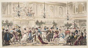 The Fancy Ball at the Upper Rooms, Bath, from The English Spy by Isaac Robert Cruikshank