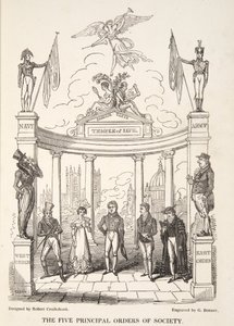 The Five Principal Orders of Society, from The English Spy by Isaac Robert Cruikshank