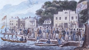 The Promenade at Cowes, 1825 by Isaac Robert Cruikshank