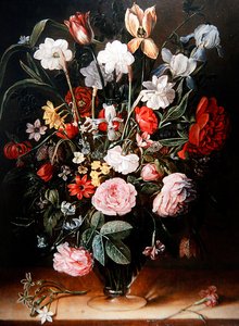A Still Life of Tulips and Anemones