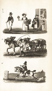 Nosegays, Watercress girl, Brewer’s Dray and Twopenny-Post Boy by Isaac Taylor