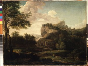 Landscape. Painting by Isaac de Moucheron, 18th century. Museum of Fine Arts of Mikalojus Konstantinas Ciurlionis, Kaunas, Lithuania