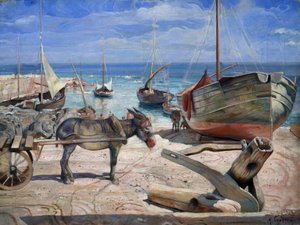 The Island of Capri. Painting by Isaak Brodsky (1884-1939)