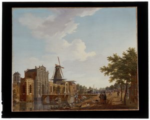 The Catharijnepoort in Utrecht by Isaak Ouwater