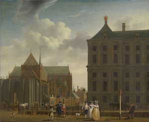 The Nieuwe Kerk and the Town Hall on the Dam in Amsterdam, c.1780-90