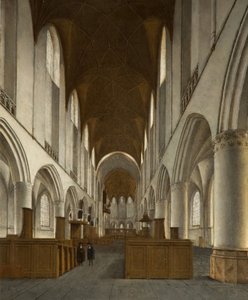 Interior of Saint Bavo, Haarlem, 1680 by Isaak van Nickele