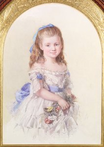 Portrait of Winifred Mary Bombass, Aged Ten, 1872 by Isabel Oakley Naftel