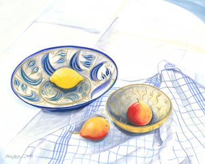 Still Life With Lemon and Pears