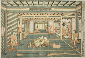 Perspective Picture of a Large Room by Ishikawa Toyonobu