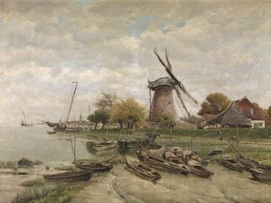 The Scheldt in Mariakerke by Isidore Meyers