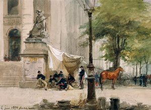 Encampment in Place de la Boure, June 4 by Isidore Pils