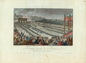 The Festival of the Federation at Champ de Mars on 14 July 1790 by Isidore Stanislas Helman