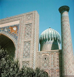 Facade of the Shirdar Madrasa, Timurid period, Rigestan Square by Islamic School