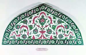Tiled lintel, from Istanbul, Turkey by Islamic School
