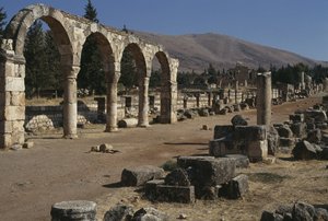 View of a street and a colonnade, Umayyad Period by Islamic School