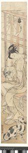 Cooling young woman by Isoda Koryusai