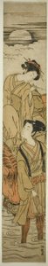 Crossing a River on a Moonlit Night by Isoda Koryusai