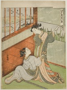 Geese Descending at Yoshiwara, from the series 