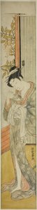 Young Woman Feeding a Rat by Isoda Koryusai