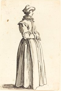 Young Woman, in Profile, Facing Right by Israel Henriet after Jacques Callot