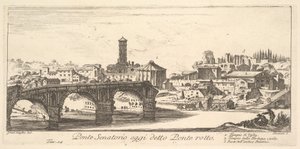 Senatorial Bridge, today called the Ponte Rotto by Israël Silvestre