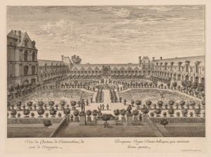 View of the Château de Fontainebleau, from the Orangerie