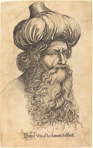 Head of an Aged Man by Israhel van Meckenem