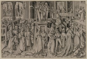 The Dance at the Court of Herod by Israhel van Meckenem
