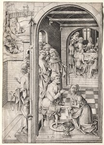 The Passion: Christ Washing the Feet of His Disciples by Israhel van Meckenem