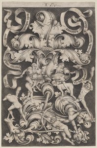 Upright Ornament with Eight Naked Men