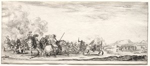 Peace and War: Cavalry Skirmish by Israël Henriet