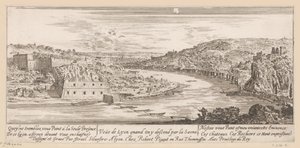 View of Lyon in a Bend of the Saône (Veue de Lyon quand on y descend par la Saone) by Israël Silvestre
