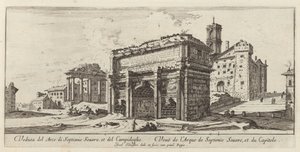 View of the Arch of Septimius Severus and the Capitol by Israël Silvestre