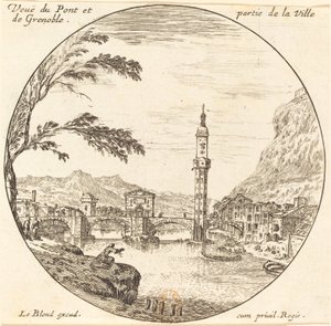 View of the Bridge and Part of the City of Grenoble by Israël Silvestre