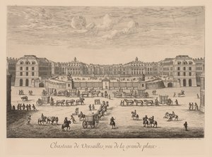 View of the Château de Versailles, Seen from the Grand Place by Israël Silvestre