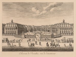 View of the Palace of Versailles from the Forecourt by Israël Silvestre