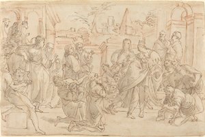 Joseph and His Brother in Egypt by Italian 17th Century
