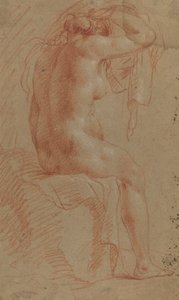 Nude Female Figure (verso) by Italian 17th Century